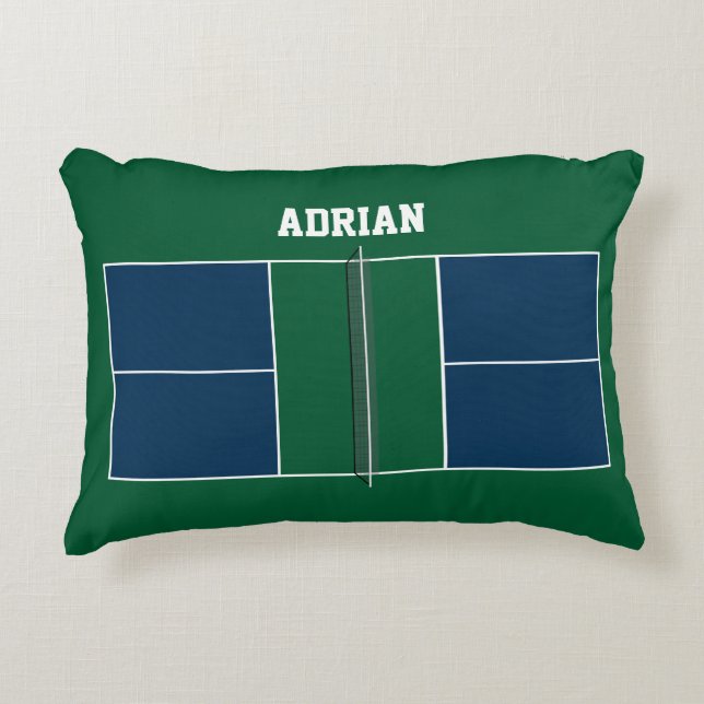 Pickleball Court Personalisiert Dekokissen (Vorderseite)