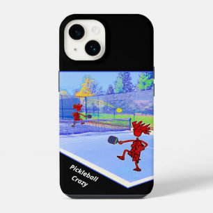 Pickleball Crazy Colorful Design iPhone 14 Hülle