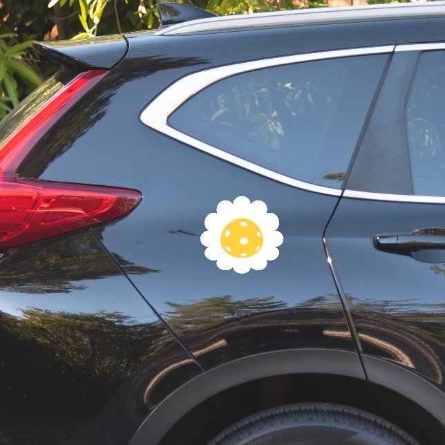 Pickleball daisy niedliche Autoaufkleber Aufkleber (Rückseite des Autos)