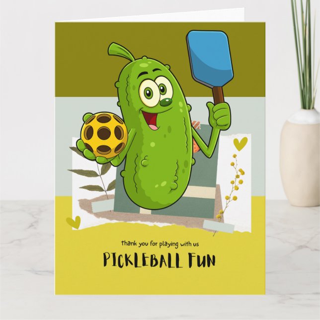 Pickleball Dankeskarte (Vorderseite)