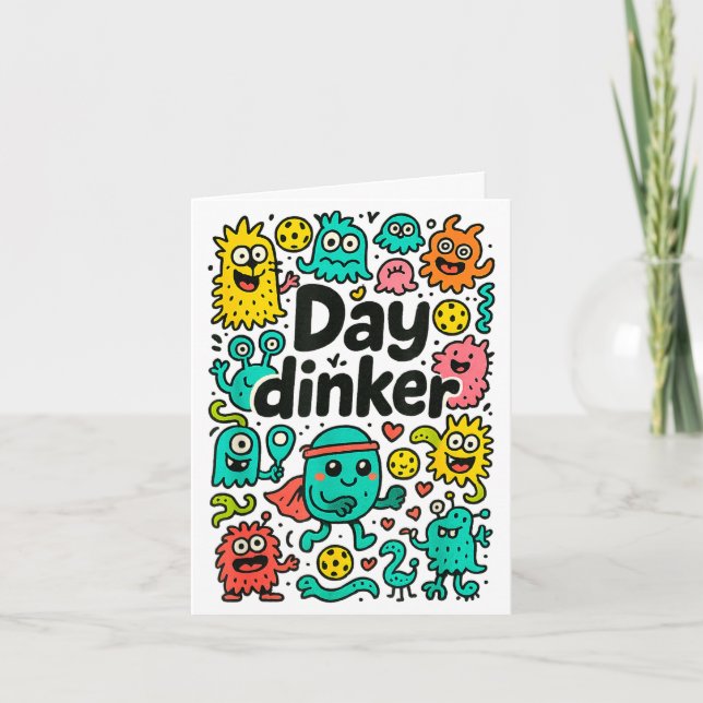 Pickleball day dinker  karte (Vorderseite)