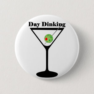 Pickleball Day Dinking Martini Pickleball Button