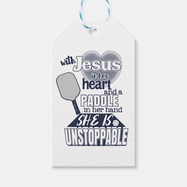 Pickleball der Frauen und Jesus Geschenkanhänger (Vorderseite)