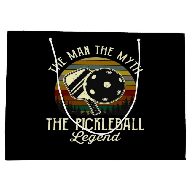 Pickleball - der Mann, der Mythos, die Legende Große Geschenktüte (Rückseite)