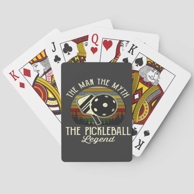 Pickleball - der Mann, der Mythos, die Legende Spielkarten (Rückseite)