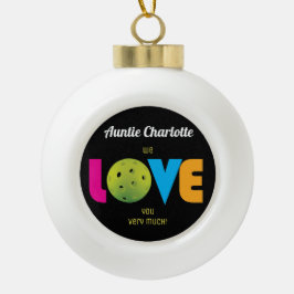 Pickleball der phantastischen Liebe, benutzerdefin Keramik Kugel-Ornament