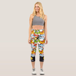 Pickleball Design Super Herd Pop Kunstferne Kunst Capri Leggings