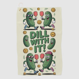 Pickleball Dill mit it Cartoon Pickle Golfhandtuch
