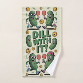 Pickleball Dill mit it Cartoon Pickle Handtuch