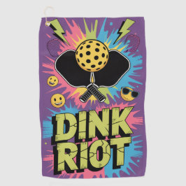 Pickleball Dink Riot Funny Urban Splash Golfhandtuch