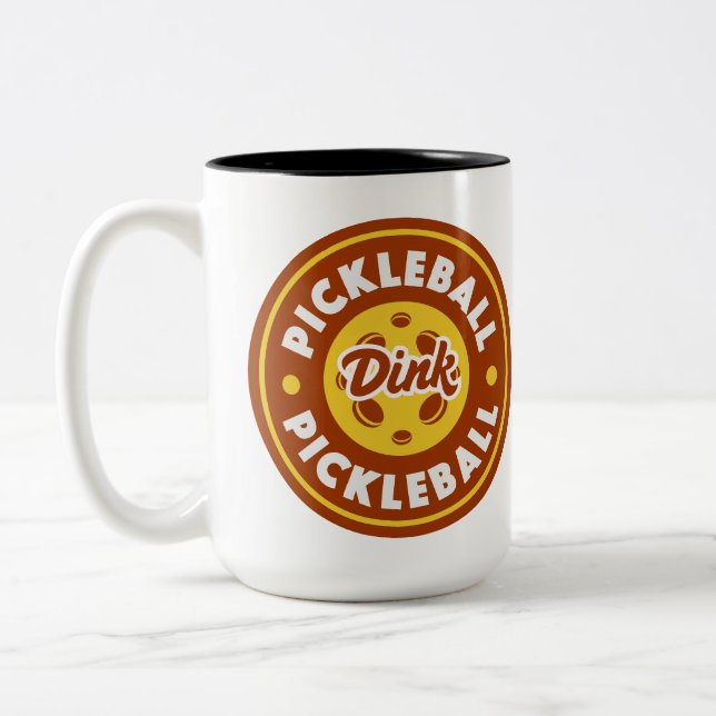 Pickleball "Dink" Zweifarbige Tasse (Links)