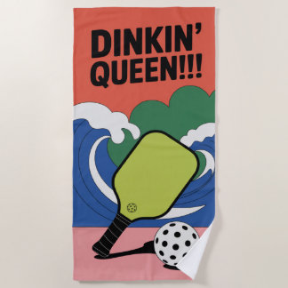 Pickleball Dinkin' Queen!!! Geschenk Strandtuch