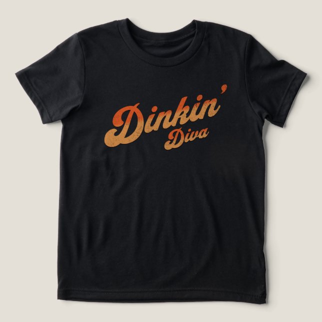 Pickleball Dinking Diva Pickball Tri-Blend Shirt (Design Vorderseite)