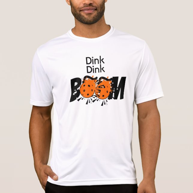 Pickleball Dinking Orange Bombs Dink Dink Boom T-Shirt (Vorderseite)
