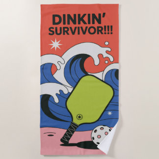 Pickleball Dinkin'Survivor!!! Team zurücksetzen Strandtuch