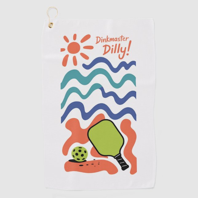 Pickleball Dinkmaster Dilly! Ferienhaus Handtuch (Vorderseite)
