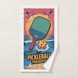 Pickleball Dinks & Drinks Beach Vibe Grafik Handtuch