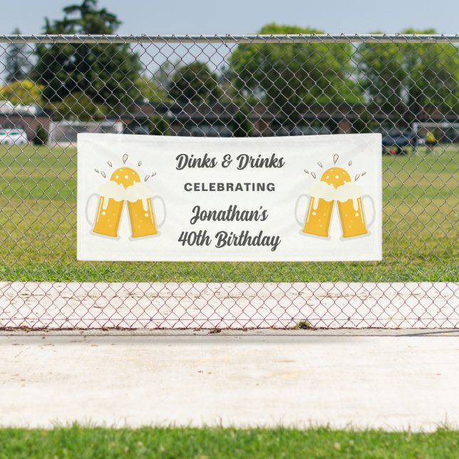 Pickleball Dinks & Drinks Personalisiert Banner (Insitu)