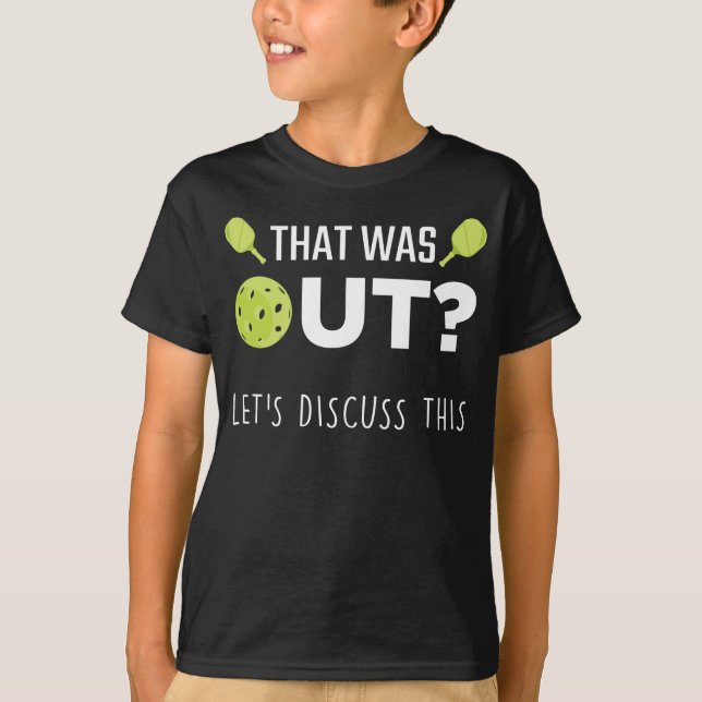 Pickleball-Diskurs Joke Racquet Sportsman T-Shirt (Vorderseite)