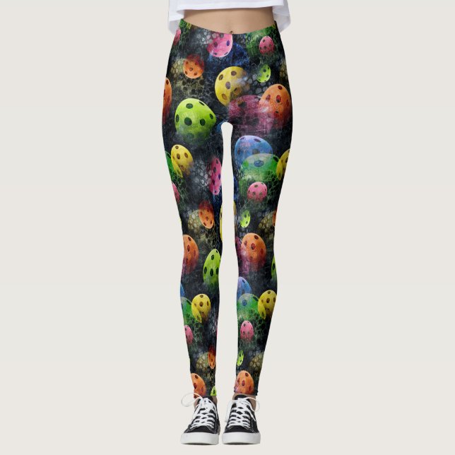 Pickleball Druck Leggings (Vorderseite)