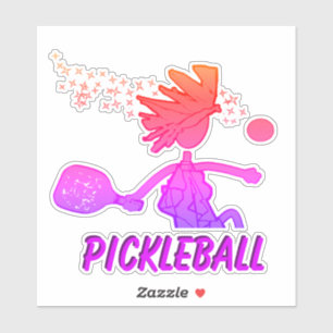 Pickleball en bleu - Sticker en vinyle coupé sur 