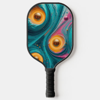 Pickleball Energy Swirl - Abstraktes Motion Poster Pickleball Schläger