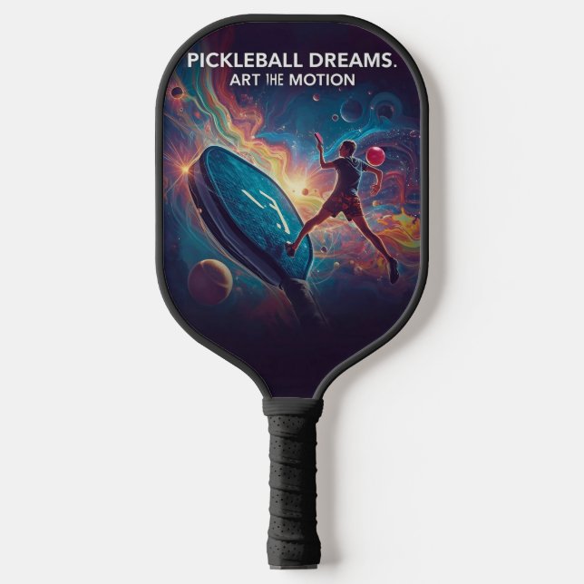 Pickleball Energy Swirl - Abstraktes Motion Poster Pickleball Schläger (Vorderseite)