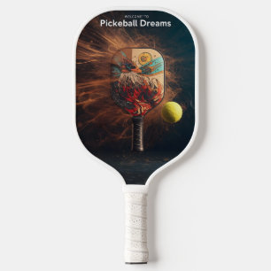 Pickleball Energy Swirl - Abstraktes Motion Poster Schläger