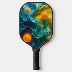 Pickleball Energy Swirl - Abstraktes Motion Poster Schläger