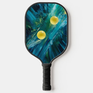 Pickleball Energy Swirl - Abstraktes Motion Poster Schläger