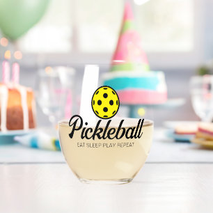 Pickleball-Enthusiast Weinglas Ohne Stiel