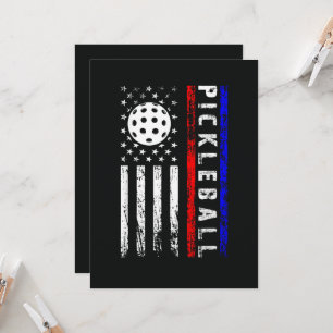 Pickleball-Enthusiasten 4. Juli Amerikanische Flag Einladung