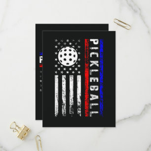 Pickleball-Enthusiasten 4. Juli Amerikanische Flag Einladungspostkarte