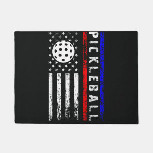 Pickleball-Enthusiasten 4. Juli Amerikanische Flag Fußmatte