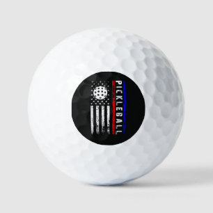 Pickleball-Enthusiasten 4. Juli Amerikanische Flag Golfball