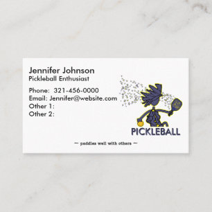 Pickleball Enthusiasten Business Card Visitenkarte