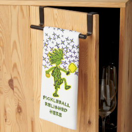 Pickleball entspannt Hier Küchentücher. Geschirrtuch