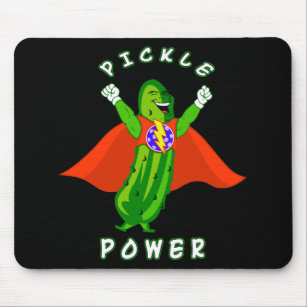 Pickleball Essiggurken-Power-Superheld Mousepad