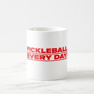 Pickleball Every Day - Red Logo - White Mug Kaffeetasse