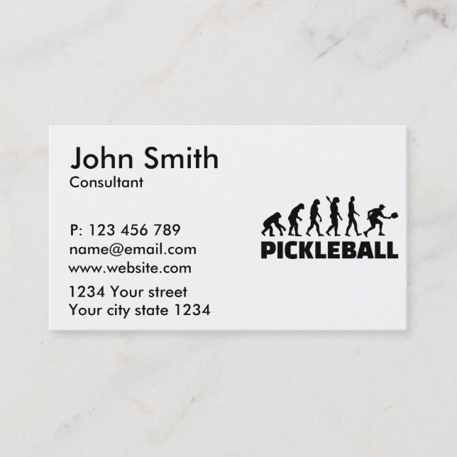 Pickleball-Evolution Visitenkarte (Vorderseite)