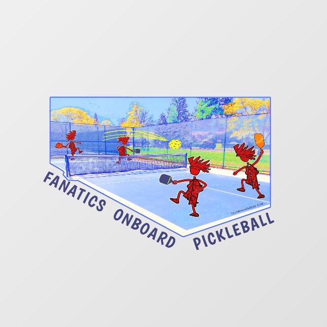 PICKLEBALL FANATICS ONBORD-Fensterklammer Fensteraufkleber (Blatt)