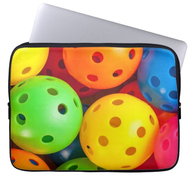 Pickleball farbenfroh laptopschutzhülle (Vorderseite)