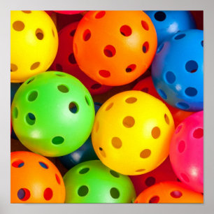 Pickleball farbenfroh poster