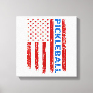 Pickleball-Flagge - Paddleball Pickleball Am spiel Leinwanddruck