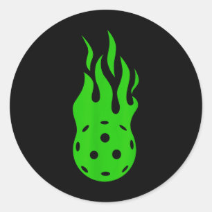 Pickleball-Flamme - Paddleball-Tennis-Pickleballer Runder Aufkleber