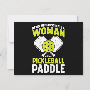 Pickleball-Frau Lustiges Pickleball-Spieler-Gesche Dankeskarte