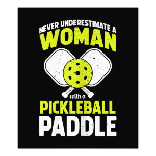 Pickleball-Frau Lustiges Pickleball-Spieler-Gesche Fotodruck