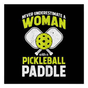 Pickleball-Frau Lustiges Pickleball-Spieler-Gesche Poster