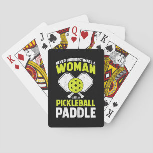 Pickleball-Frau Lustiges Pickleball-Spieler-Gesche Spielkarten