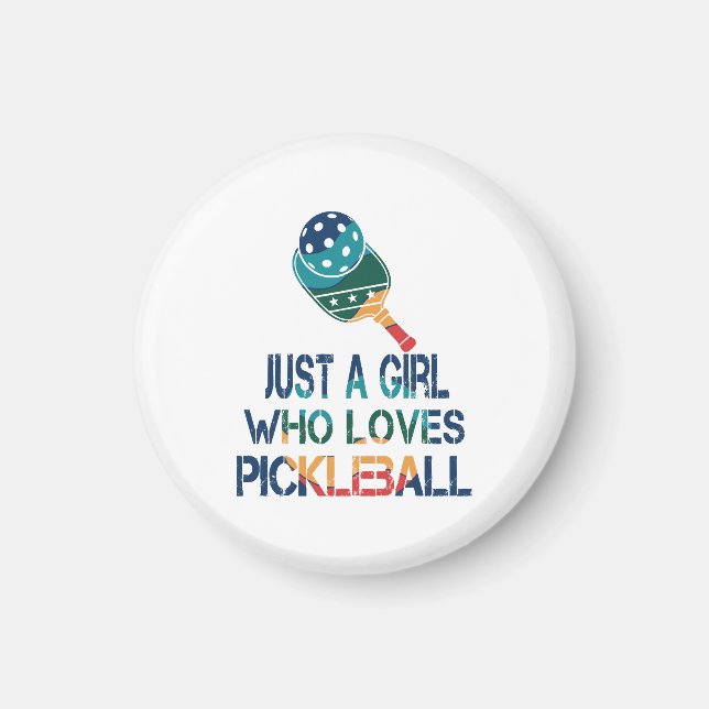 Pickleball Frauen Regenbogen Magnet (Vorne)